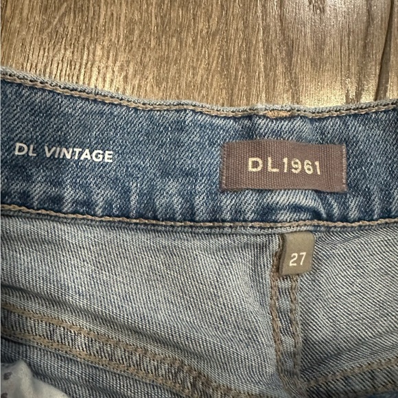 DL1961 Women's Jeans Sz 27 Patti Straight Denim Vintage Ankle Patches High Rise - Picture 4 of 10